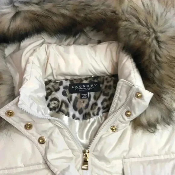 NWT Laundry ivory colored coat size medium - Picture 2 of 9